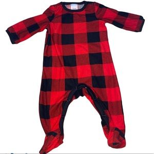 Baby Girl 3M Sleeper Red & Black Playwear